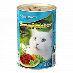Консервированный корм для кошек &quot; Ночной охотник&quot; Рыбное ассорти  паштет ж/б 415 гр. 1/20