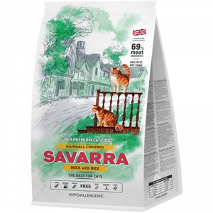 Savarra д/кош Hairball д/вывода шерсти Утка/Рис 400гр