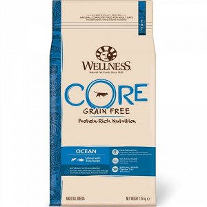 Wellness Core Ocean Беззерновой корм с лососем и тунцом для кошек