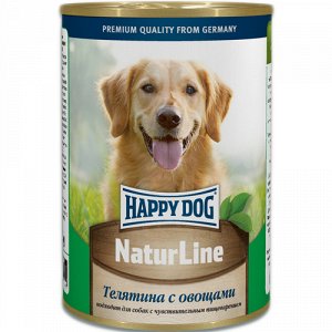 Happy Dog NaturLine конс 400гр д/соб Телятина/Овощи (1/20)