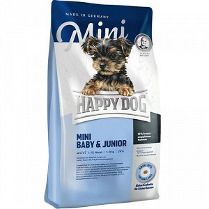Happy Dog Fit&Well Mini Baby+Junior д/щен мелк пород до 12 мес 300гр (1/6)