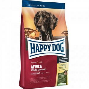 Happy Dog Sensitive д/соб Africa беззернов/монобелок Страус/Картоф 12,5кг (1/1)