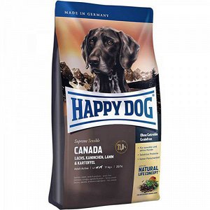 Happy Dog Sensitive д/соб Canada чувств.пищев Лосось/Кролик/Ягненок 12,5кг (1/1)