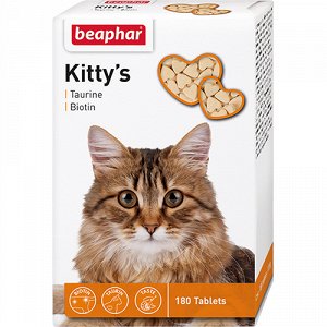 Beaphar Витамины д/кош Kitty`s Таурин/биотин 180шт