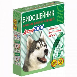 Доктор ZOO БиоОшейник от блох и клещей д/соб Зеленый 65см (1/6)