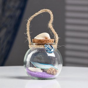 Фигурка «Сувенир в бутылке. Ракушки», 7x7x6 см, МИКС