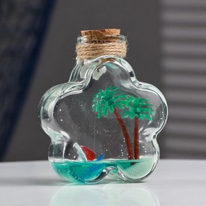 Фигурка «Сувенир в бутылке-звезде. Пальмы», 11*9*3 см, МИКС