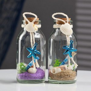 Фигурка «Сувенир в бутылке. Ракушки», 11x5x5 см, МИКС