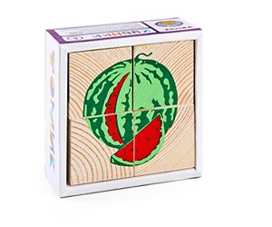 Кубики «Сложи рисунок: Фрукты-ягоды»