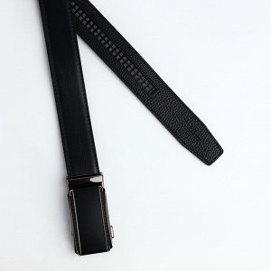 Ремень мужской, ширина 3,6 см, пряжка автомат, цвет чёрный