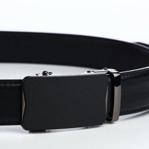 Ремень мужской, ширина 3,6 см, пряжка автомат, цвет чёрный