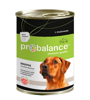 Probalance Sensitive Корм консервированный для собак с чувствительным пищеварением с ягненком, 850 г