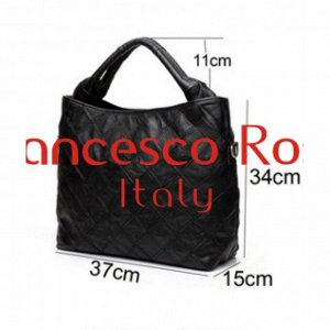 Rossella Женская сумка из мягкой натуральной кожи
 Размер сумки: длина – 37 см, высота – 35 см, ширина – 15 см.
 В сумке две кожаные ручки высотой 11 см, а также длинны кожаный ремень для ношения сумк