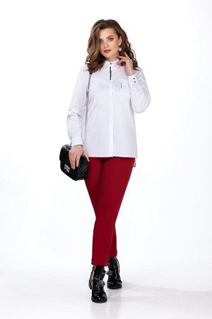 Комплект Комплект TEZA 150 белый/красный 
Состав ткани:Блуза: ПЭ-96%; Эластан-4%; Брюки: Вискоза-10%; ПЭ-70%; Шерсть-20%; 
Рост: 164 см.

Комплект женский двухпредметный в спортивном стиле состоит из