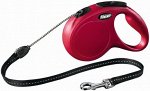 flexi рулетка New Classic S (до 12 кг) 8 м трос красная