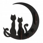 Ключница открытая &quot;Коты и луна&quot;  17,5?16?3,5см
