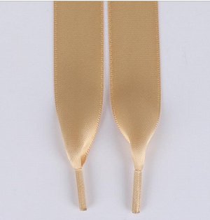Шнурки-ленты атласные, длина 100 см, бежевый цвет