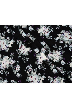 Платье (98-116см) UD 4624(3)черн цветы