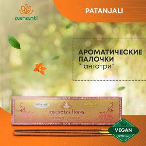 PATANJALI Aastha Premium Agarbatti Gangotri Flora Благовоние Ганготри (масальные) 20шт