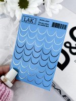 LAK NAILS #F197 Фольгированный слайдер с френчем для дизайна ногтей/для маникюра