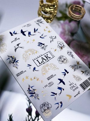 LAK NAILS #F188 Фольгированный слайдер для дизайна ногтей/для маникюра