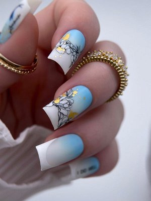 LAK NAILS #F188 Фольгированный слайдер для дизайна ногтей/для маникюра