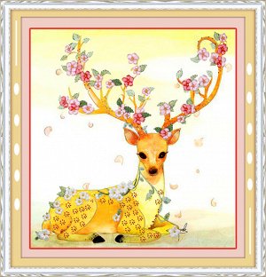 048-1590 Набор Вышивка лентами "Love deer"