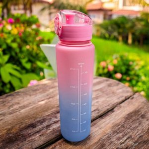 Бутылка для воды спортивная  800 мл (розовый)