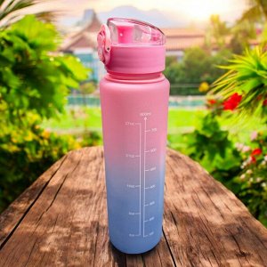 Бутылка для воды спортивная  800 мл (розовый)