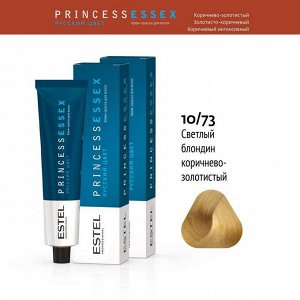 Эстель Крем краска для волос ESTEL PRINCE, 10/73 Светлый блондин коричнево-золотистый, 100 мл, Estel