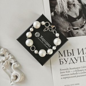 Браслет из крупного хлопкового жемчуга