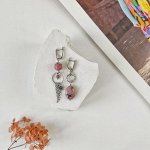 Серьги из родонита