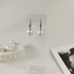 Серьги с хлопковым жемчугом симметричная пара