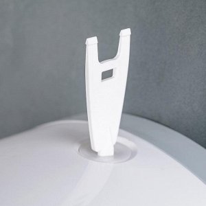 Диспенсер туалетной бумаги 29x26x13 см, втулки 5.7 см и 4.5 см, пластик, цвет белый с чёрным