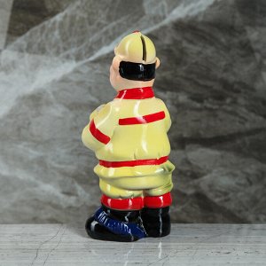 Копилка "Пожарник", глазурь, разноцветная, 23 см, микс