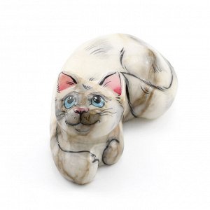 Скульптура из ангидрита "Кошка" 105*63*40мм