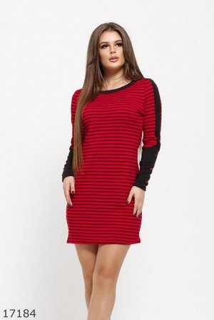 Женское платье 17184 красный черный