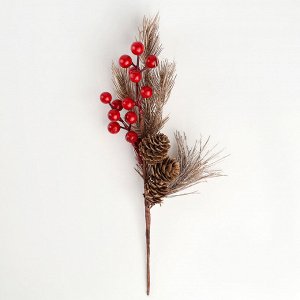 Ветка декоративная новогодняя, 31x10x5 см