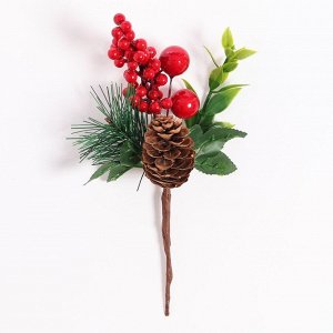 Ветка декоративная новогодняя, 20x10x5 см