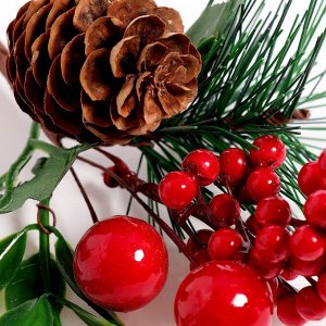 Ветка декоративная новогодняя, 20x10x5 см