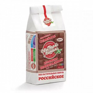 Мороженое "Семейное" пломбир Шоколадный ПАКЕТ 450 гр. "Чистая Линия" (1/8)