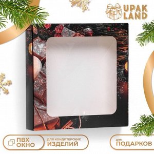 Коробка самосборная «Новогодние подарки», 16?16?3 см