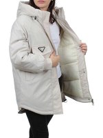 6176 LT. BEIGE Куртка зимняя женская (200 гр. холлофайбер) размер 48