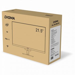 Моноблок DIGMA Action 21,5", Intel N95, 8 Гб, SSD 256 Гб, Windows 11 Pro, клавиатура + мышь, черный, DM21N9-8CXW01