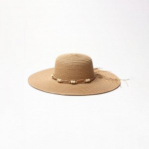 Шляпа женская MINAKU, цв. коричневый, р-р 58
