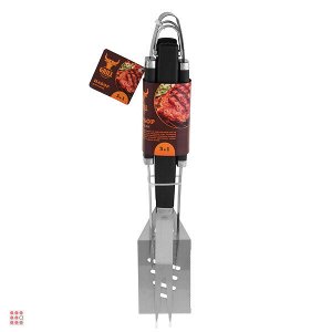 GRILLBOOM Набор для гриля 3 в 1 (вилка, щипцы, лопатка), нерж. сталь