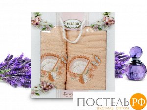 8060-04, Набор полотенец Vianna Luxury Series (50x90, 70x140), 70x140, 50x90, Махра, Коробка