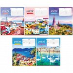 Тетрадь 12л., клетка ArtSpace &quot;Путешествия. Great trip&quot;, ВД-лак