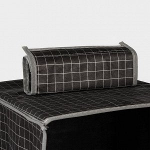 Органайзер подвесной Доляна «Кло», 4 отделения, 30x30x80 см, цвет чёрный