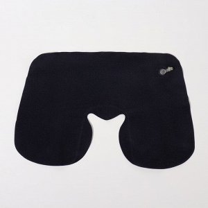 Подушка надувная для шеи, дорожная, 37x25 см, синяя